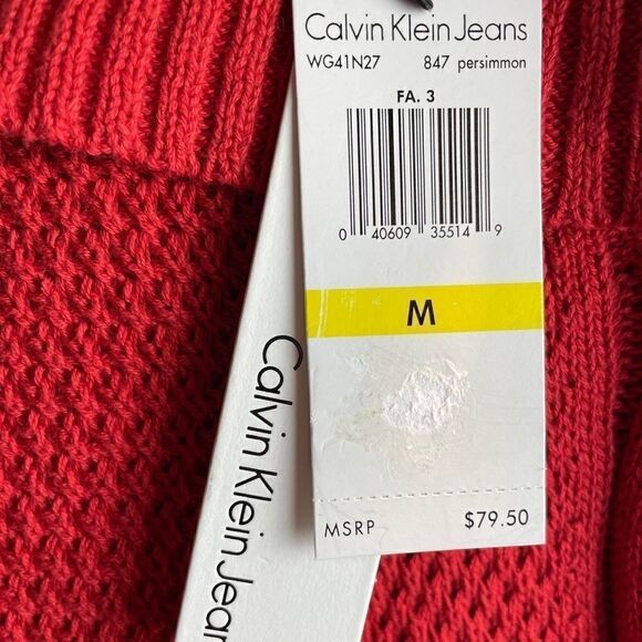 NWT Calvin Klein Jeans Persimmon Cowl Neck Sweater - Picture 7 of 9